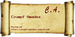 Czumpf Amadea névjegykártya